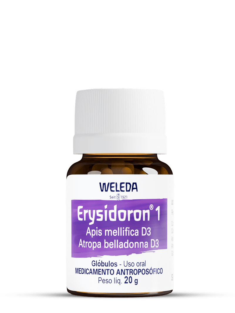 Frasco-de-Erysidron-Weleda-globulos-para--tratamento-de--inflamacoes-agudas-e-modulacao-da-febre.
