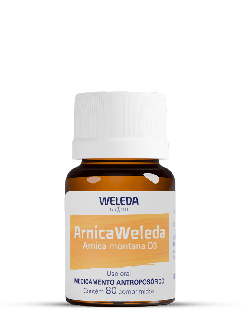 Frasco-da-Arnica-Weleda-80-comprimidos-para-tratamento-de-contusoes-hematomas-distensoes-musculares-e-pos-operatorio.