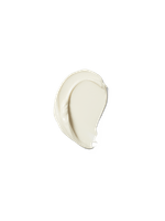 Pequena-quantidade-de-creme-branco-espalhado-sobre-um-fundo-neutro-com-textura-suave-e-cremosa.-