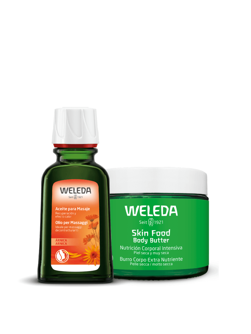 Kit Hidratação Pequeno: Óleo de Arnica e Skin Food para Pele Seca