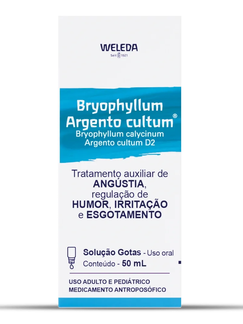 Weleda Bryophyllum Argento Cultum_ tratamento auxiliar para angustia, humor, irritacao e esgotamento