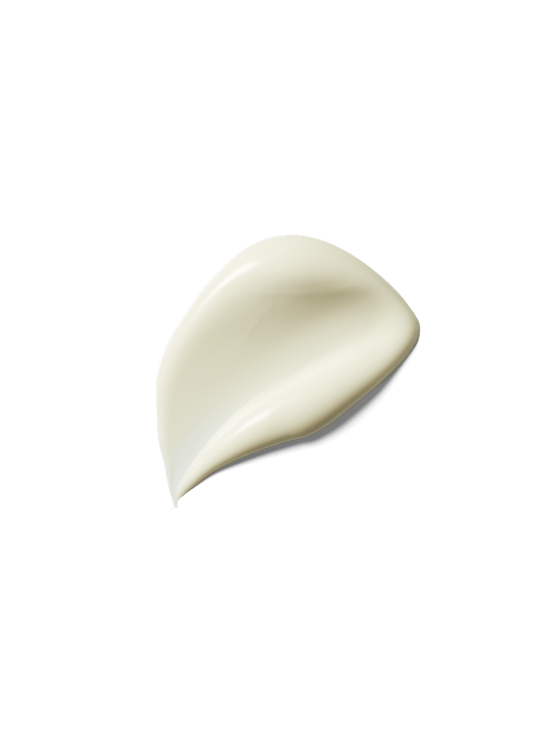 Pequena-quantidade-de-creme-branco-espalhado-sobre-um-fundo-neutro-com-textura-suave-e-cremosa.-
