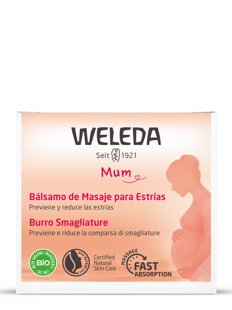 Caixa-de-150g-de-Manteiga-corporal-para-estrias-Weleda-Mum-com-formula-para-prevenir-e-reduzir-estrias-de-rapida-absorcao.